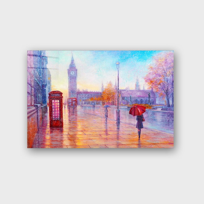 Wallity Cuadro Decorativo de Vidrio Templado Multicolor 40 x 60 cm